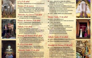 Programación de la Semana Santa 2022 de Arenas de San Pedro