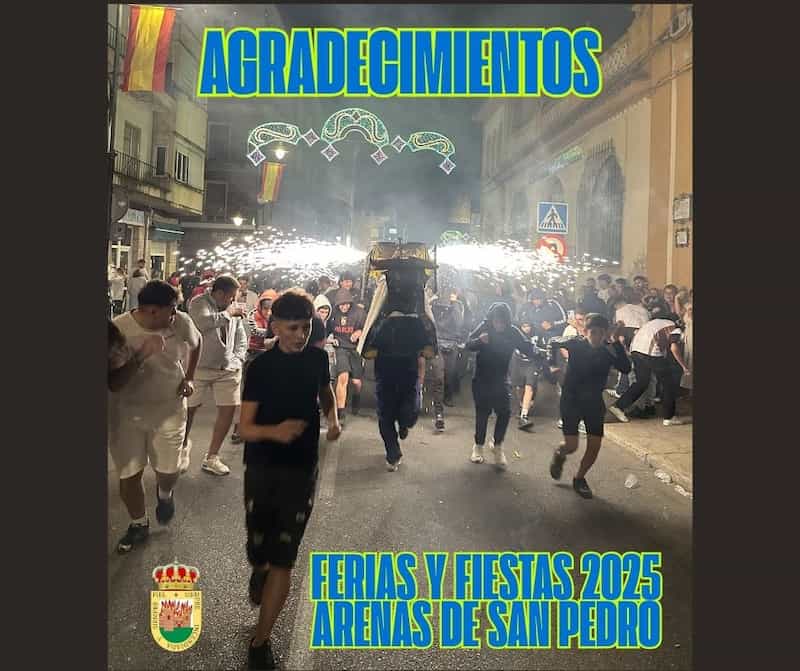 Agradecimientos Web del Ayuntamiento de Arenas de San Pedro