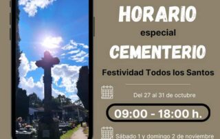 Horario del Cementerio Municipal con motivo de la festividad de Todos los Santos 3 Aesthetic Phone Mockup Instagram Post 1 Web del Ayuntamiento de Arenas de San Pedro