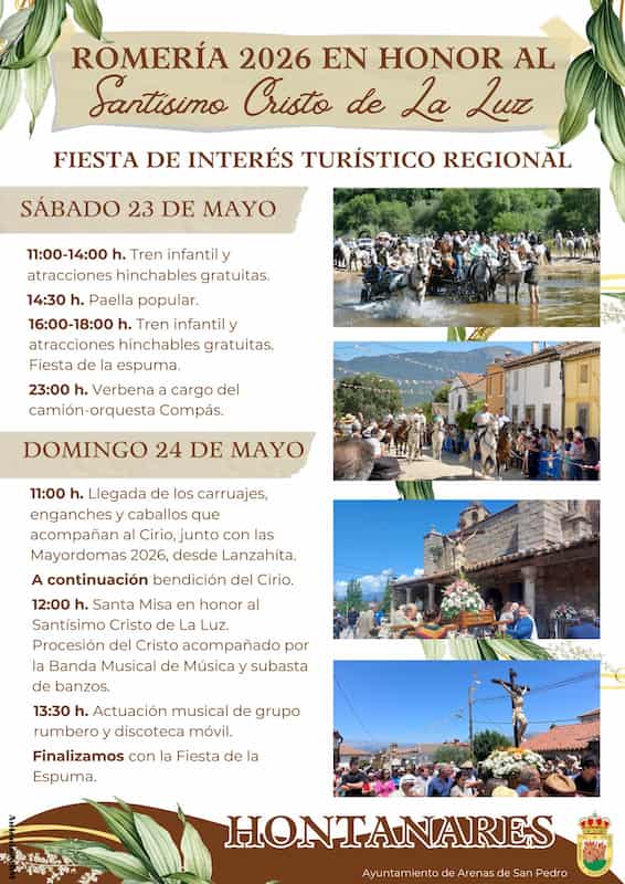 Cristo de La Luz Web del Ayuntamiento de Arenas de San Pedro