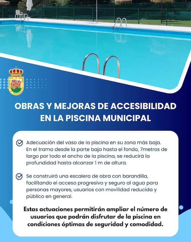 Blue and White Modern Pool Cleaning Services Flyer 1 Web del Ayuntamiento de Arenas de San Pedro