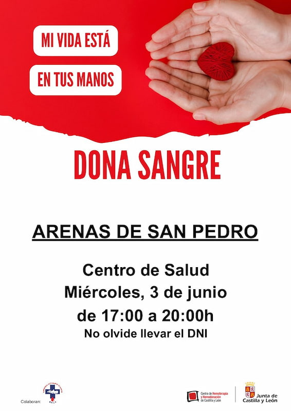 Campana donacion de sangre Web del Ayuntamiento de Arenas de San Pedro