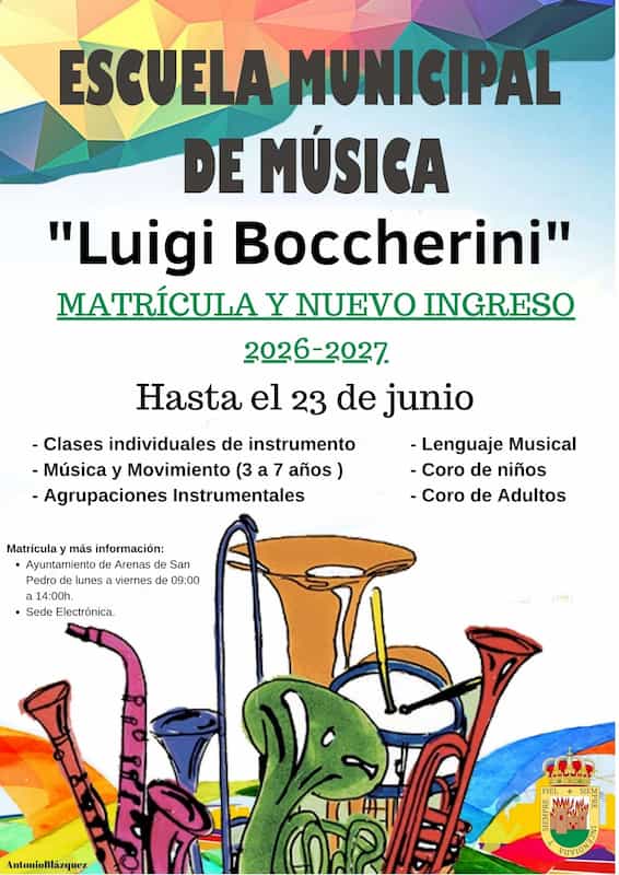 Matricula EMM Web del Ayuntamiento de Arenas de San Pedro