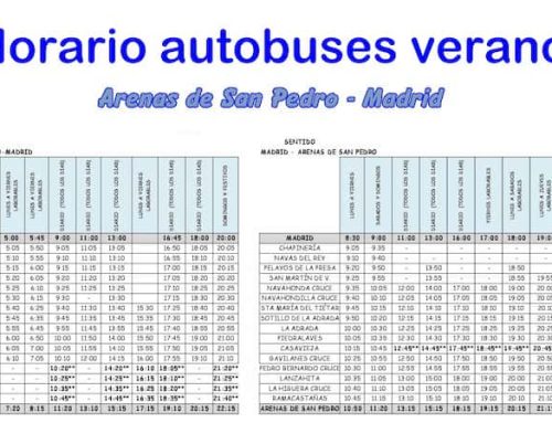 Horario autobuses verano 2026