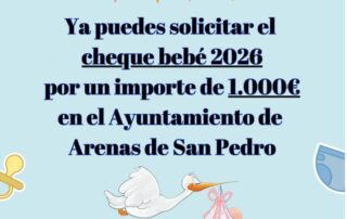 Cheque bebe Web del Ayuntamiento de Arenas de San Pedro