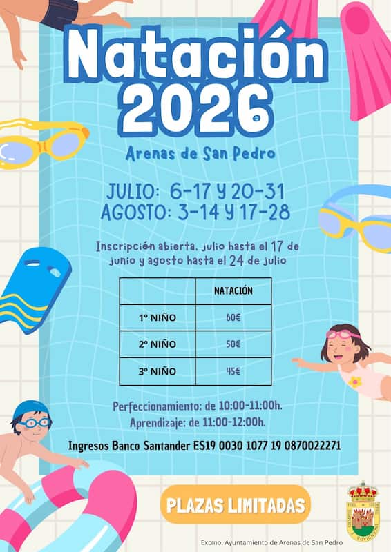 Poster Azul y Rosa Moderno Curso de Verano para Ninos 1 Web del Ayuntamiento de Arenas de San Pedro