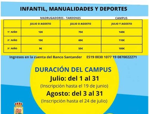 Abierto el plazo de inscripción del Campus de Verano 2026