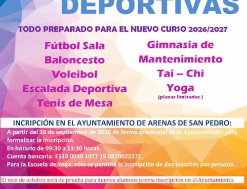 Escuelas Deportivas para el curso 2026/2027