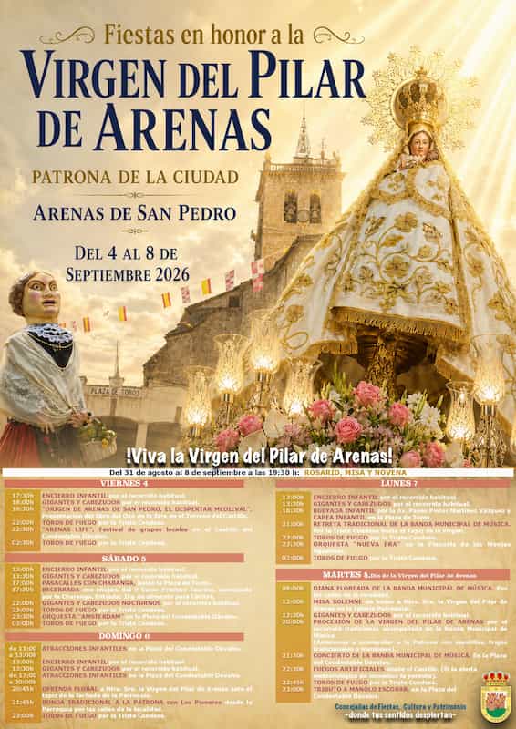 VIRGEN 2026 Web del Ayuntamiento de Arenas de San Pedro